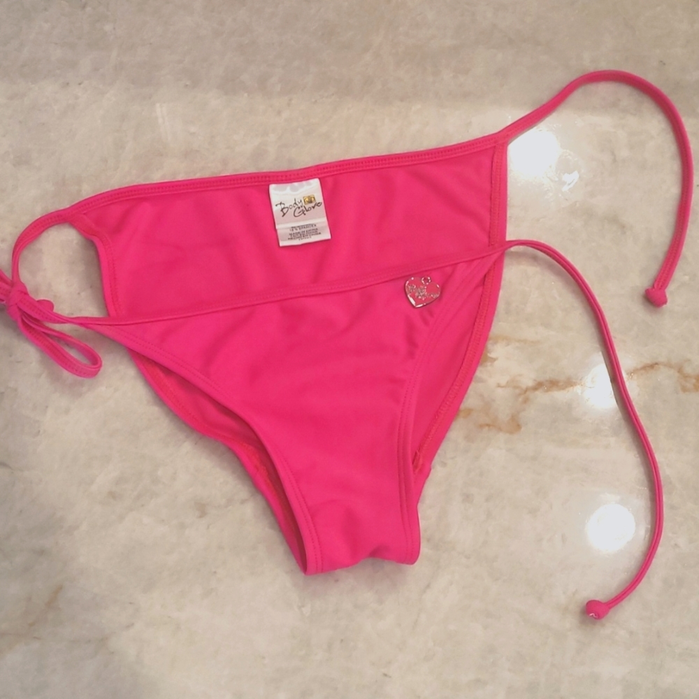 Hot pink string bikini